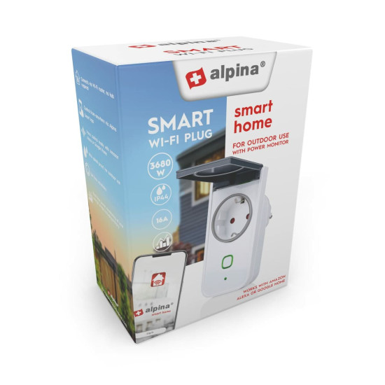 Alpina Smart Plug Alpina Smart Home Exterior Wi-Fi 230 V 16 A